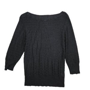 Choices Black Knit Top || Med || EUC